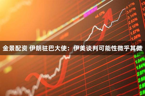 金景配资 伊朗驻巴大使：伊美谈判可能性微乎其微